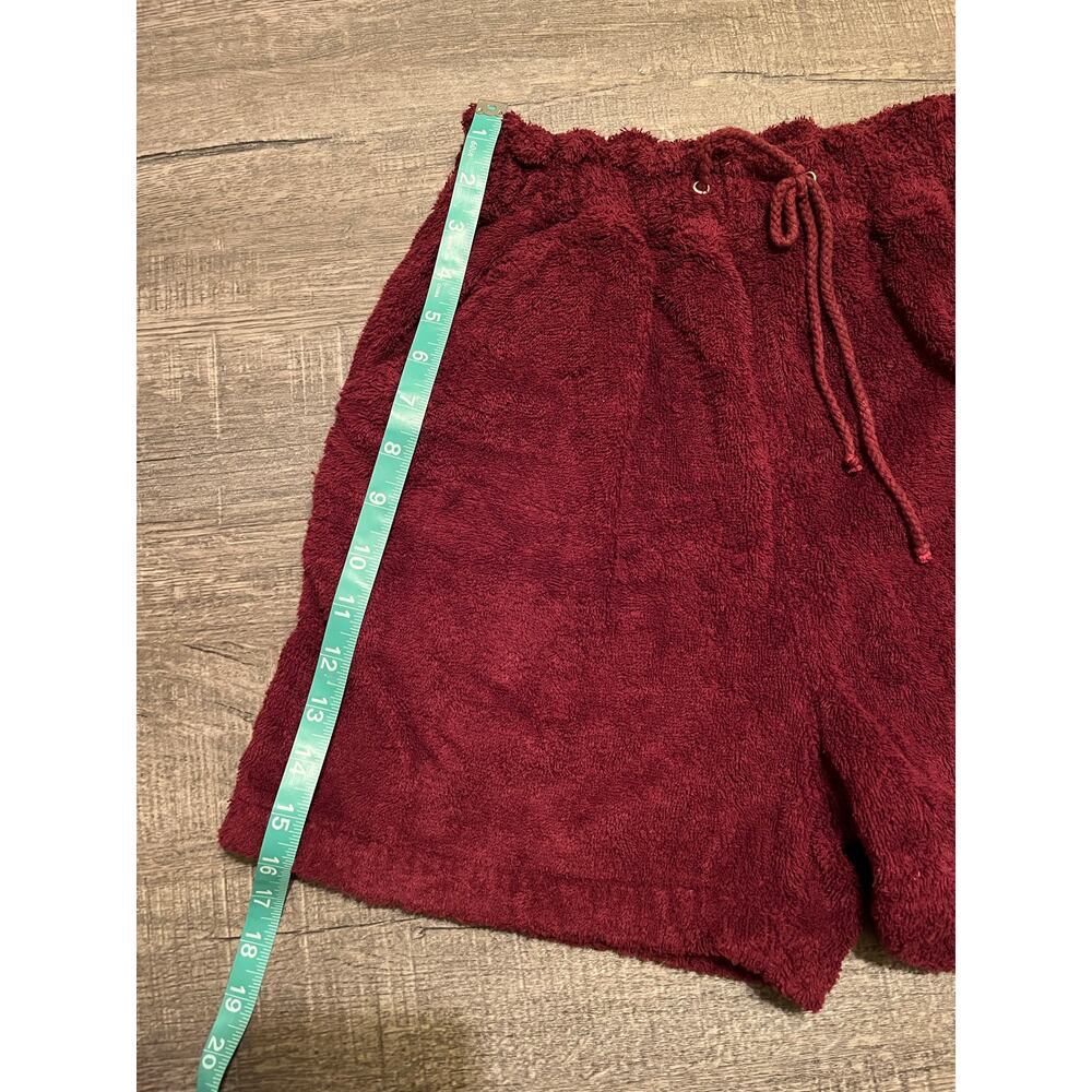 VTG Christian Dior Monsieur Soft Terry Cloth Lounge Shorts Burgandy S/M WPL 6764 - Picture 8 of 9
